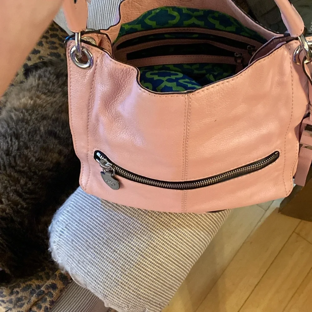 ORYANY pink bag Excellent condition zipper in front pocket on back leather